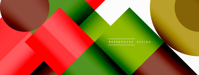 Obraz premium Beautiful abstract background. Circles, triangle shapes, and squares. Minimal geometric template for wallpaper, banner, background or landing