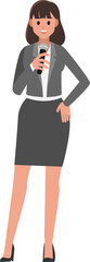 Fototapeta na wymiar cartoon business woman character,png