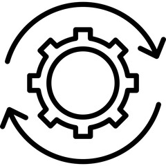 Chain, cog chain  Vector Icon which can easily modify or edit
