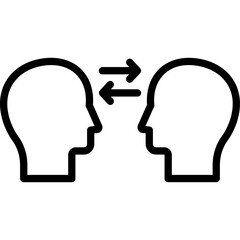 Communication, interaction  Vector Icon which can easily modify or edit


