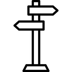 Direction, signpost  Vector Icon which can easily modify or edit

