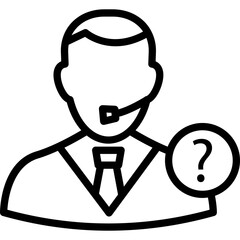 Client support, consultant Vector Icon which can easily modify or edit
