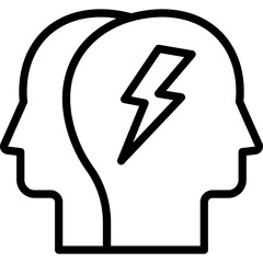 Brain, individual personality Vector Icon which can easily modify or edit

