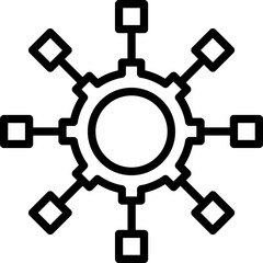 Business, cogwheel Vector Icon which can easily modify or edit

