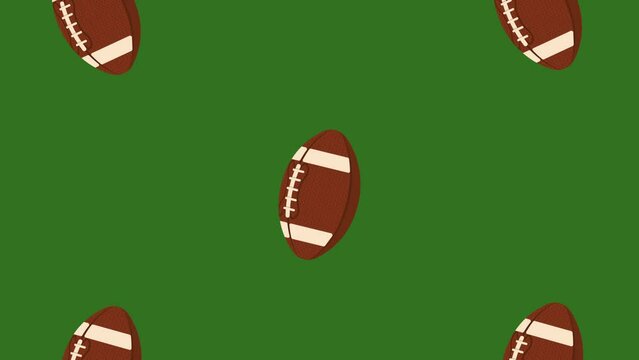 american football balloons pattern animation