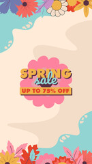 spring design background, spring sale, social media post or etc