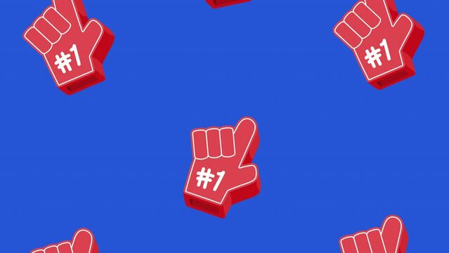 number one sport gloves pattern animation