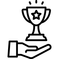 Award, long term success Vector Icon

