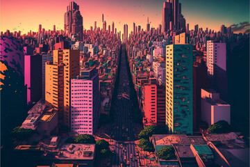 city skyline generative ai