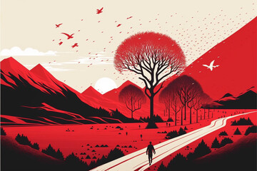 illustration of an background generative ai