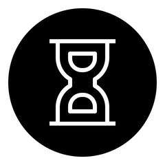 Hourglass circular glyph icon