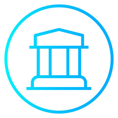 Courthouse gradient icon