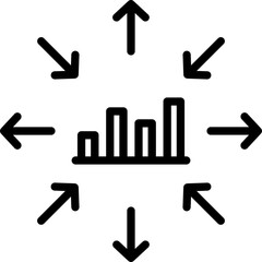 Business diversification, corporate Vector Icon

