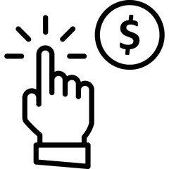 Business, cost per click Vector Icon

