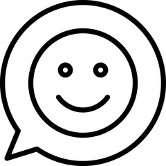 Fototapeta premium Bubble, emoji Vector Icon