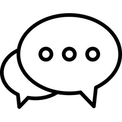 Chat bubble, chatting Vector Icon

