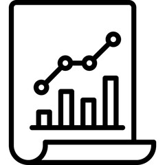 
Assessment, bar graph Vector Icon

