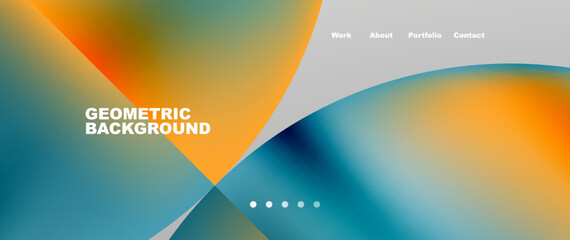 Obraz premium Overlapping circles abstract background template