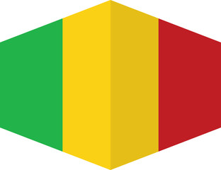 Mali flag background with cloth texture.Mali Flag vector illustration eps10.