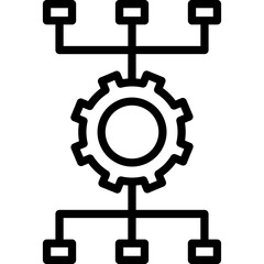 Cog, hierarchy Vector Icon
