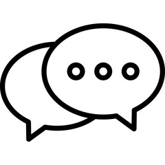 Chat bubble, chatting Vector Icon
