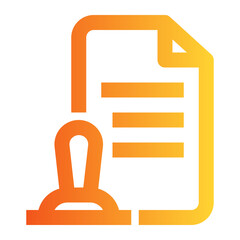 Stamp gradient icon