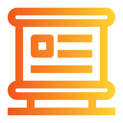 Projector Screen gradient icon
