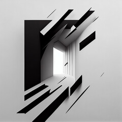 Abstract background image that explores the theme of negative space, using minimal elements to create a sense of depth and dimension