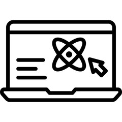 E learning environment, education Vector Icon

