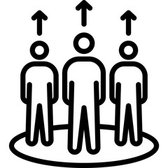 Group, management Vector Icon
