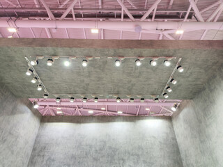 LED Light on cement roof.