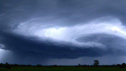 Obraz na płótnie Canvas Storm clouds, dramatic sky, time-lapse.