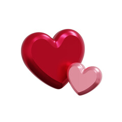 3d rendering of a valentine's day couple heart icon