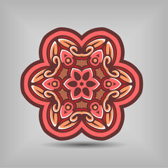 Modern mandala art vector design with a beautiful mix of colors, suitable for all advertising design needs, both for business card designs, banners, brochures and others. EPS format files