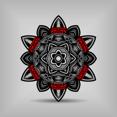 Fototapeta premium Modern mandala art vector design with a beautiful mix of colors, suitable for all advertising design needs, both for business card designs, banners, brochures and others. EPS format files