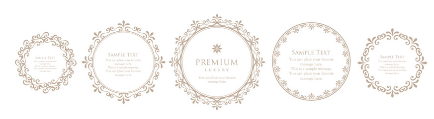 バレンタインデーのエレガントなフレームデザイン。高級感のある装飾フレーム。