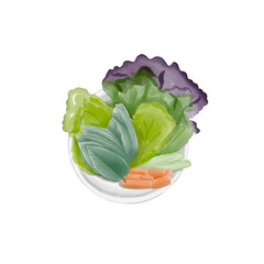 Watercolor Vegetable