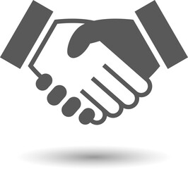 Business agreement handshake icon. Partnership concept vector illustration