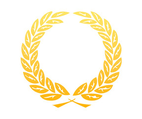 Laurel wreath. Trophy award leaves circle best nomination. Royalty high-quality free stock image of circular laurel foliate, depicting award, achievement, heraldry, nobility on transparent background