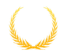 Laurel wreath. Trophy award leaves circle best nomination. Royalty high-quality free stock image of circular laurel foliate, depicting award, achievement, heraldry, nobility on transparent background