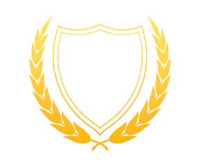 Obraz premium Laurel wreath. Trophy award leaves circle best nomination. Royalty high-quality free stock image of circular laurel foliate, depicting award, achievement, heraldry, nobility on transparent background