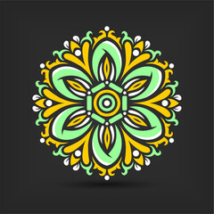Modern mandala art vector design with a beautiful mix of colors, suitable for all advertising design needs, both for business card designs, banners, brochures and others. EPS format files