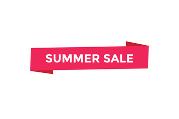 Summer sale button web banner templates. Vector Illustration