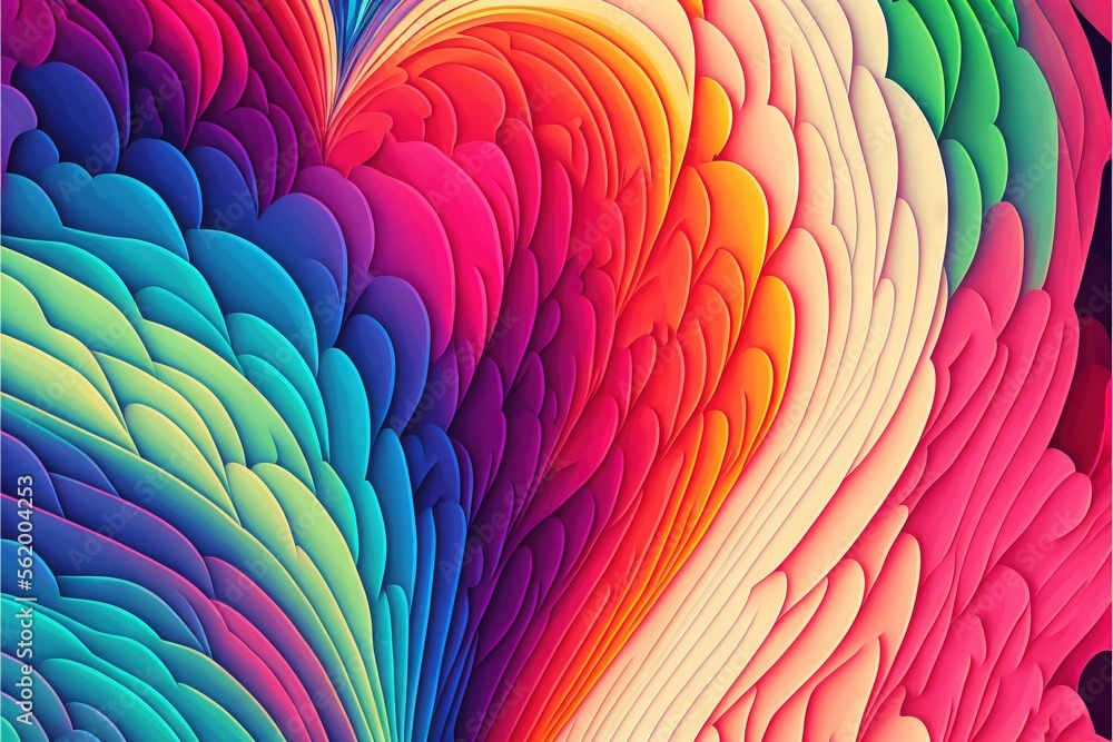 Poster a colorful heart shaped background with a black background and a white background with a red, yellow