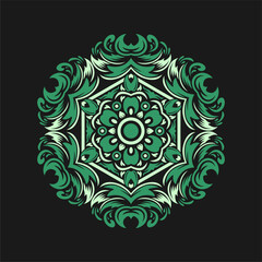 Modern mandala art vector design with a beautiful mix of colors, suitable for all advertising design needs, both for business card designs, banners, brochures and others. EPS format files