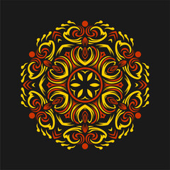 Modern mandala art vector design with a beautiful mix of colors, suitable for all advertising design needs, both for business card designs, banners, brochures and others. EPS format files