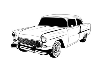 Obraz na płótnie Canvas outline car silhouette Illustration