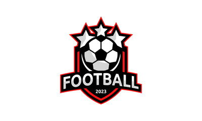 Football sport logo for championship league or tournament