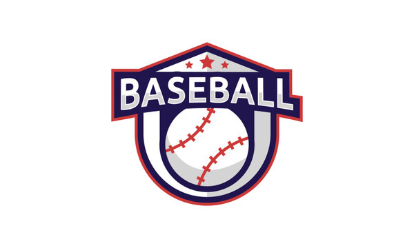 Baseball sport logo design