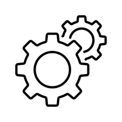Gears icon. setting sign for mobile concept and web design. vector illustration%09